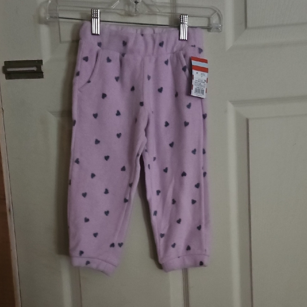 CAT & JACK FUZZY PANT: PURPLE/HEARTS: NEW WITH TAGS: SIZE 3T